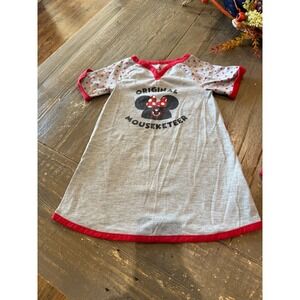 Disney Mickey Mouse "Original Mousketeer" Dress Red Polka Dot Gray Size 4T 104cm